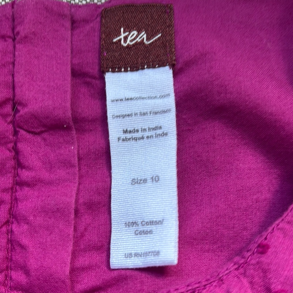 Tea Collection Purple Ruffled Tank Top Blouse - Gently used - Picture 4 of 4